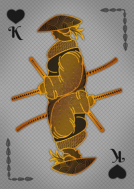 Asian king of hearts card