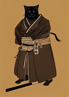 Tradicional Samurai Cat