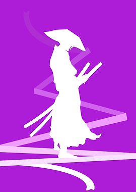 Purple Origami Samurai