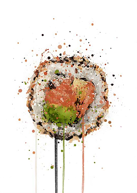 Salmon Uramaki Sushi