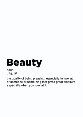 beauty definition poster