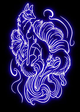 Fox Kitsune neon