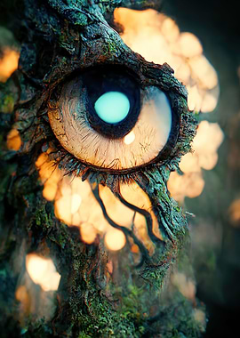 Eye of forest creature