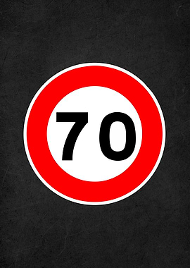 raod sign warning 70