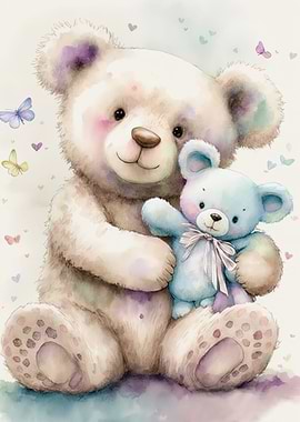 Teddy Bears cuddling