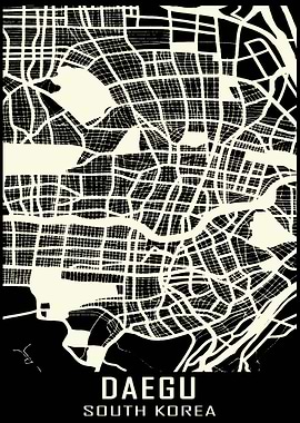 Daegu South Korea City Map