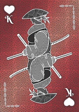 Asian king of hearts card