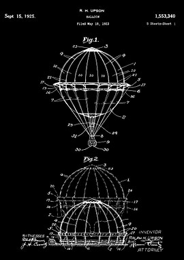 Balloon patent 1923
