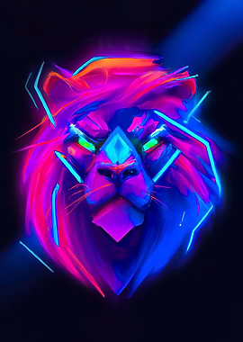 Retrowave Lion