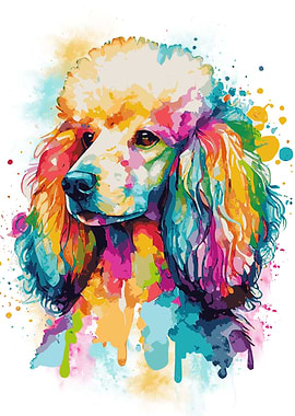 Abstract Poodle Painting