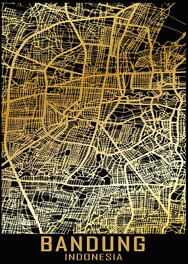 Bandung Indonesia City Map