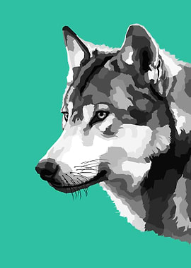 Wolf Retro art