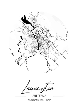Launceston City Map