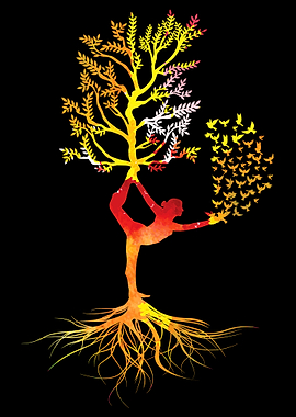 Yoga Woman Tree