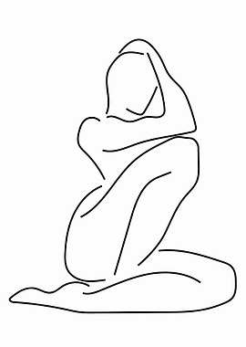 One Line Art Woman