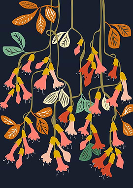 Flower modern fuchsia