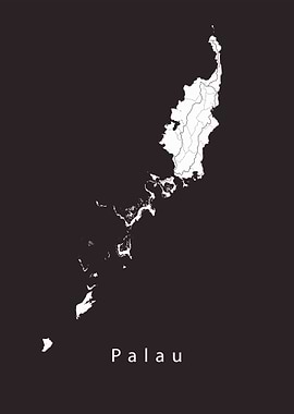 Palau Island Map
