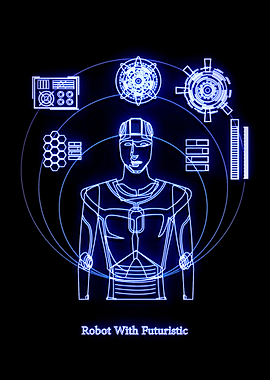 Robot With Futuristic