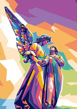 Popart Angelus Statue 2