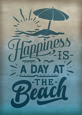 Happiness is day at beach