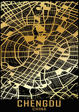 Chengdu China City Map