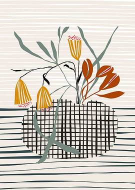 midcentury plant pot