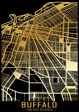 Buffalo USA City Map