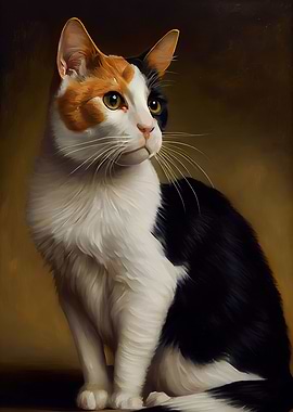 Japanese Bobtail Oil Paint
