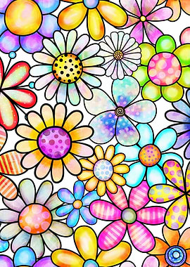 Doodle Floral Pattern 05