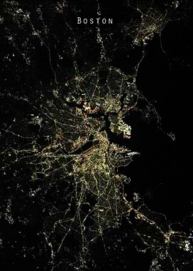 Boston at night