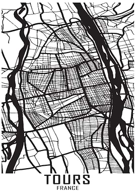 Tours France City Map