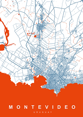 MONTEVIDEO Map URUGUAY