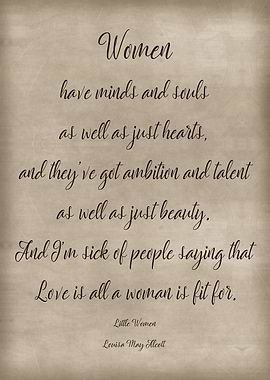 Women have minds and souls