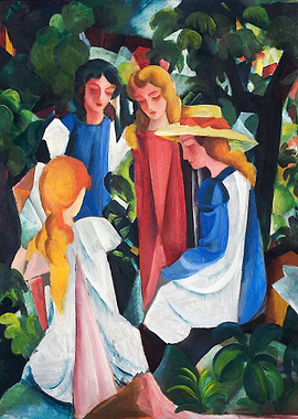 August Macke Four Girls