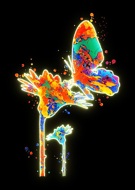 Flowers and Butterfly