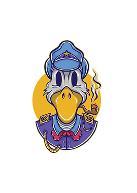 Head of captain duck
