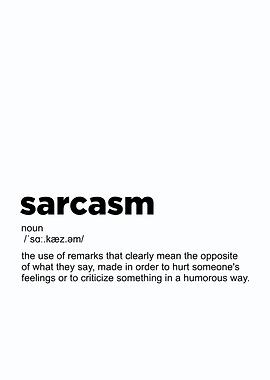 sarcasm dictionary posters