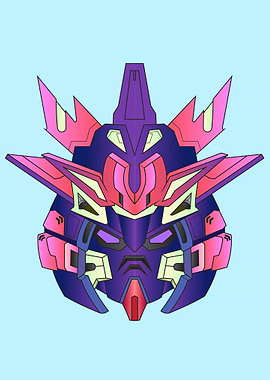 Head mecha robot warrior