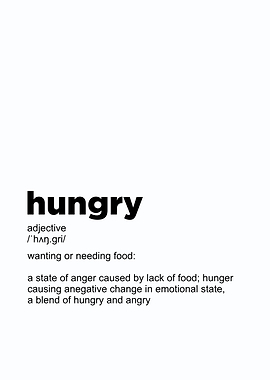 hungry dictionary posters
