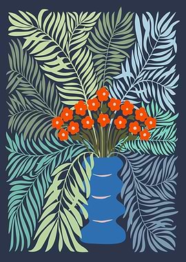 Bouquet like Gauguin blue