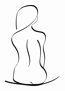 One Line Art Woman