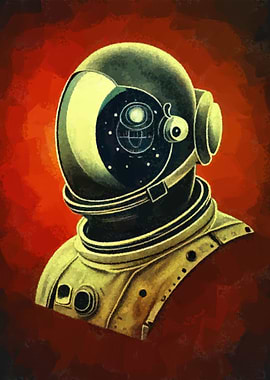 Vintage astronaut helmet