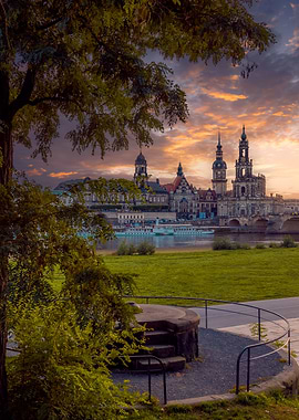 Sunset over Dresden