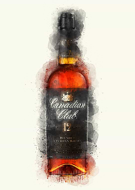 Vintage Whiskey Painting