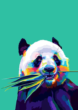 Panda Colorful pop art