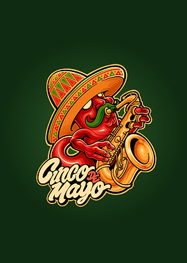 chilli mascot playing