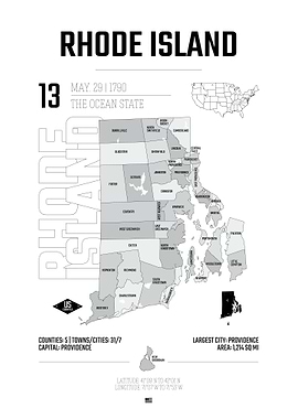 Rhode island state map