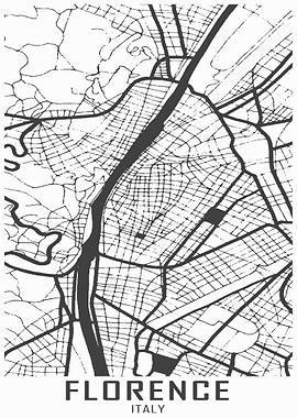 Florence Italy City Map