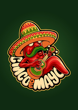 chilli mascot playing