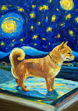 Starry Shiba Night